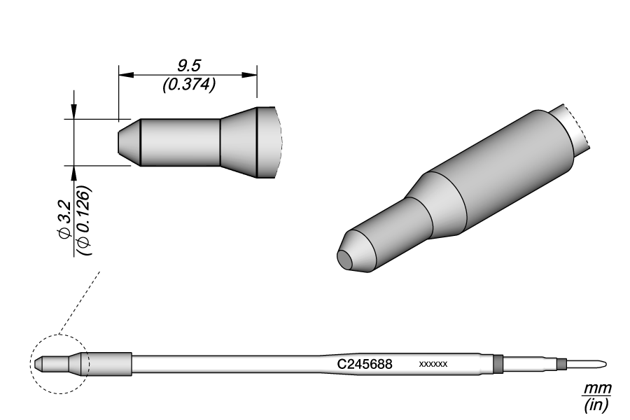 JBC Tools C245688, Heat Staking Ø 3.2 MTESolutions