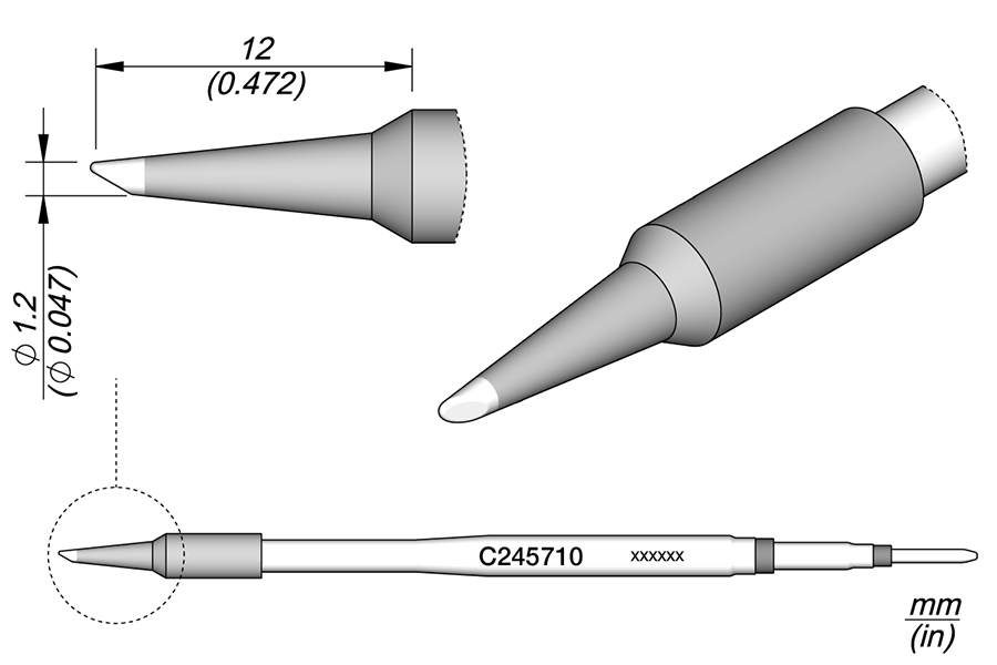 JBC Tools C245710, Cartridge Bevel Ø 1.2 MTESolutions