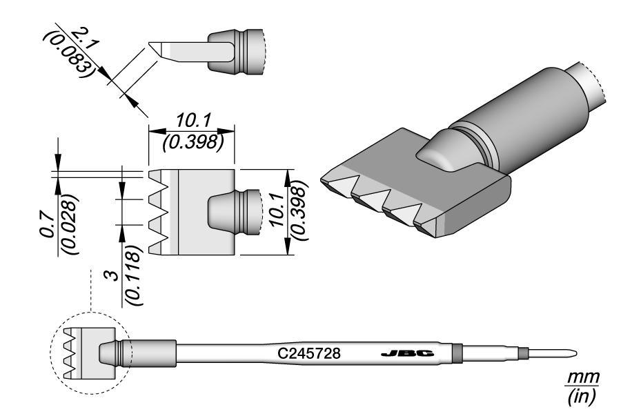 JBC Tools C245728, Cartridge Multipad Blade 10.1 MTESolutions