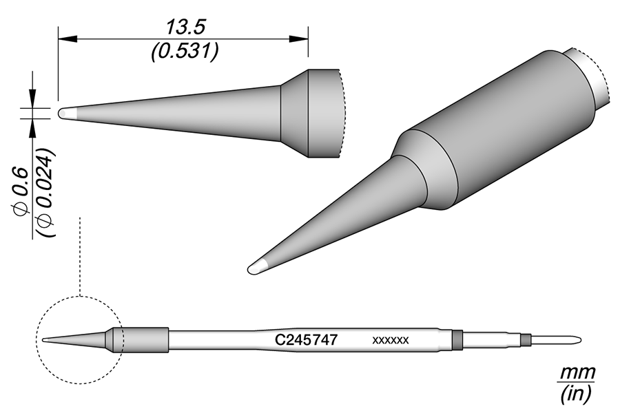 JBC Tools C245747, Cartridge Bevel Ø 0.6 MTESolutions
