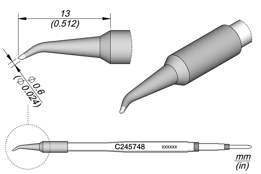 JBC Tools C245748, Bevel Bent Bevel Ø 0.6 S1 MTESolutions