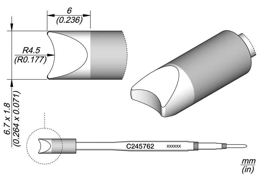 JBC Tools C245762, Cartridge Round Connector R 4.5 MTESolutions