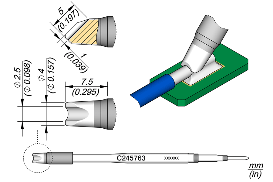 JBC Tools C245763, Cartridge Barrel Ø 2.5 MTESolutions