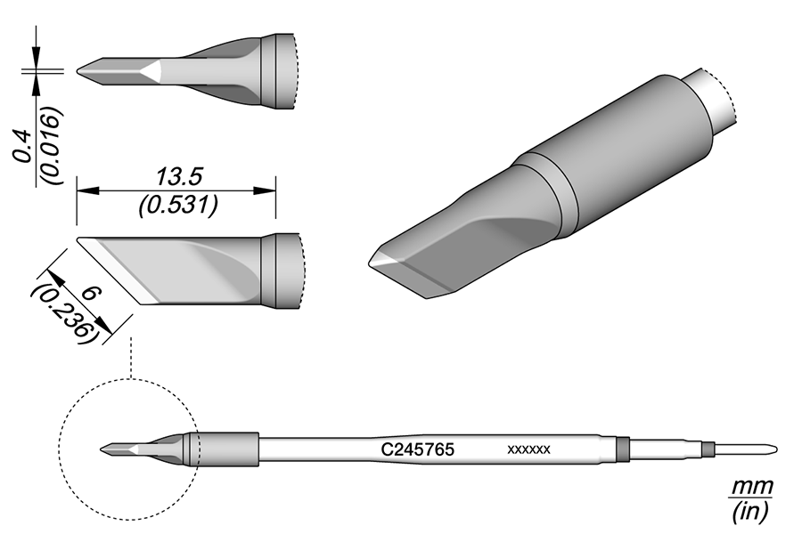 JBC Tools C245765, Cartridge Knife 6.0 x 0.4 S1 MTESolutions