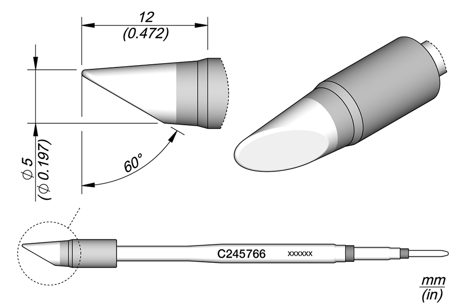 JBC Tools C245766, Cartridge Bevel Ø 5 MTESolutions