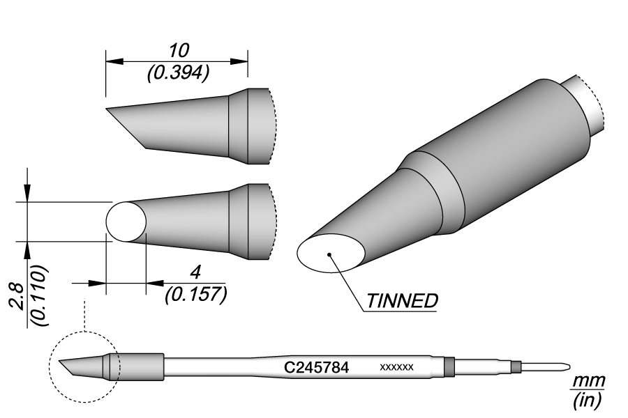 JBC Tools C245784, Cartridge Bevel Ø 2.8 MTESolutions