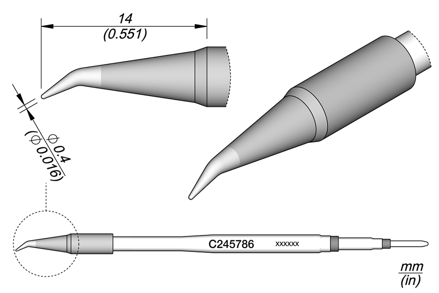 JBC Tools C245786, Conical Bent Ø 0.4 S4 MTESolutions