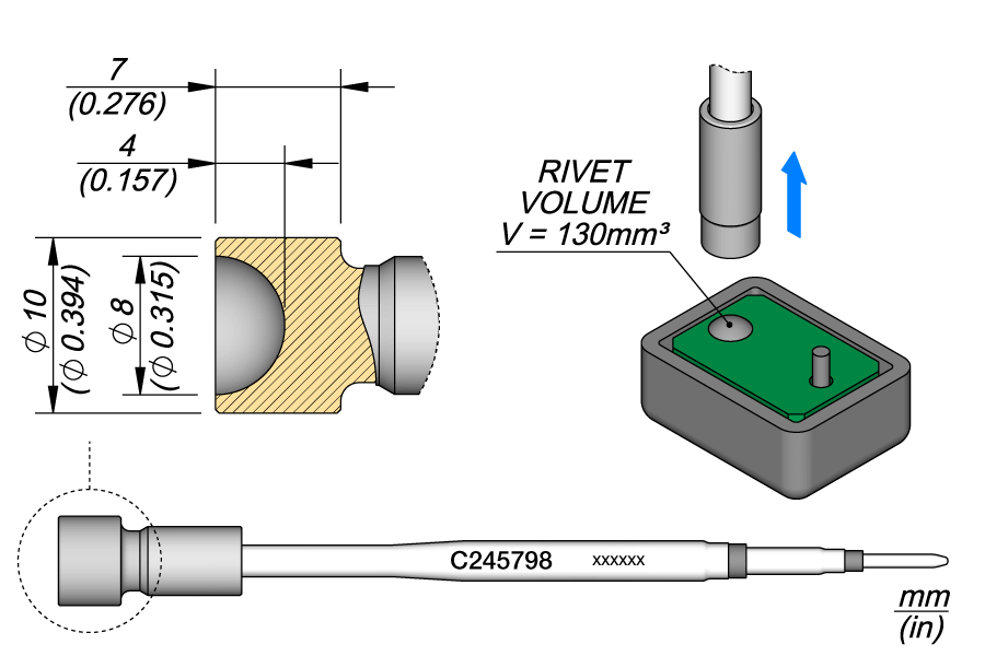 JBC Tools C245798, Heat Staking Ø 8 MTESolutions