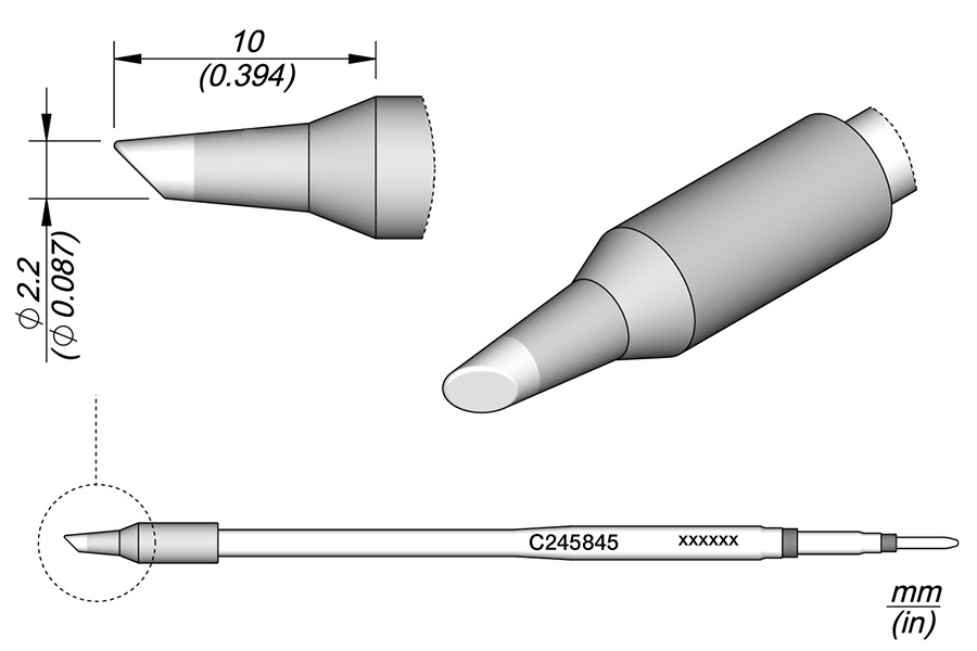 JBC Tools C245845, Cartridge Bevel Ø 2.2 L MTESolutions