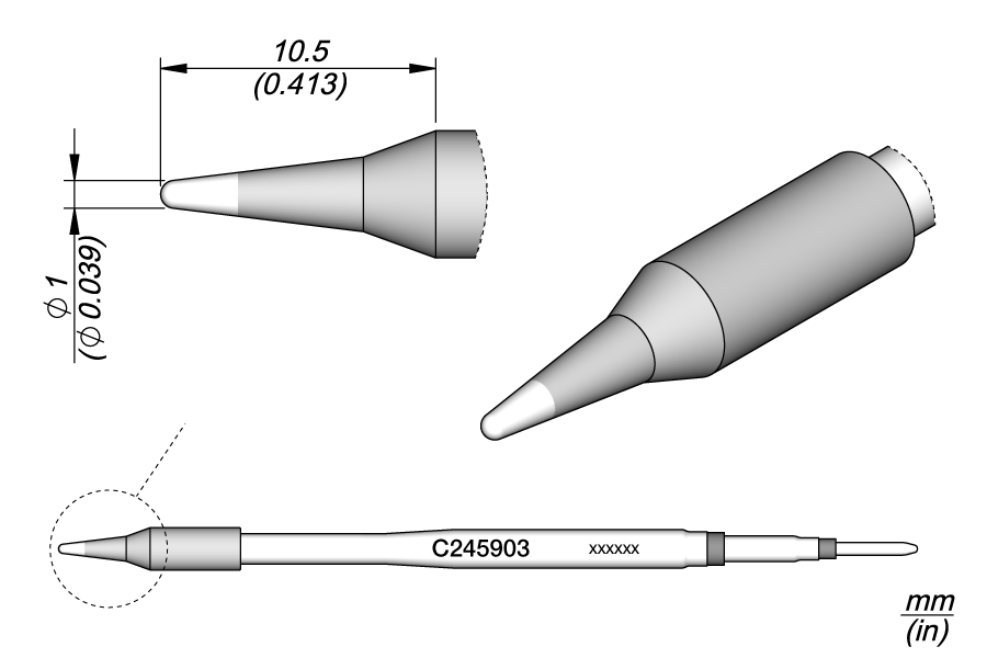 JBC Tools C245903, Cartridge Conical Ø 1 S1 MTESolutions