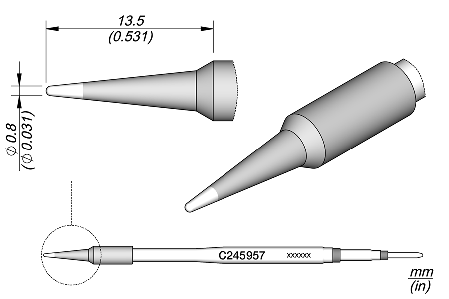 JBC Tools C245957, Cartridge Conical Ø 0.8 MTESolutions