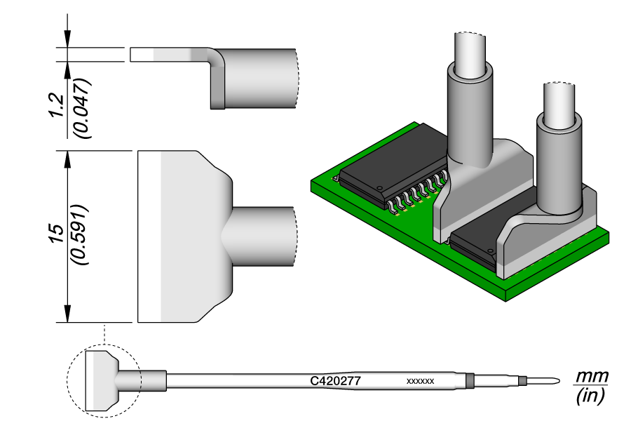 JBC Tools C420277, Cartridge Blade 15.0 MTESolutions