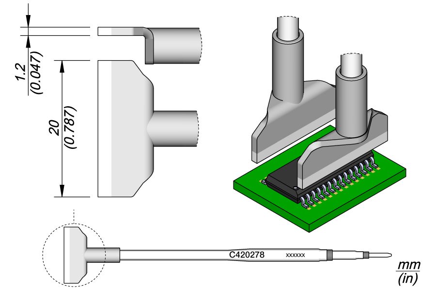 JBC Tools C420278, Cartridge Blade 20.0 MTESolutions