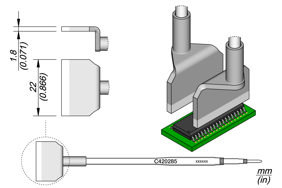 JBC Tools C420285, Cartridge Blade 22 MTESolutions