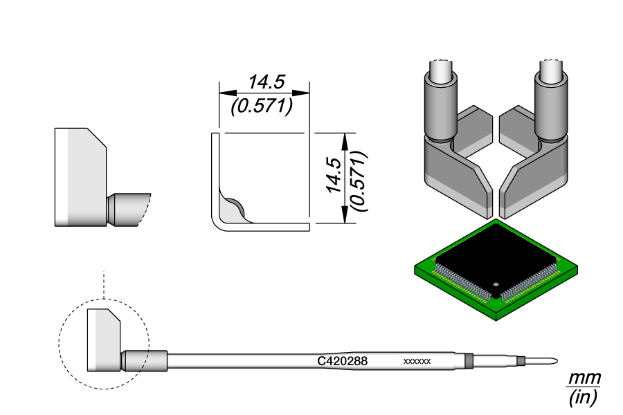 JBC Tools C420288, Cartridge QFP 14.5 MTESolutions