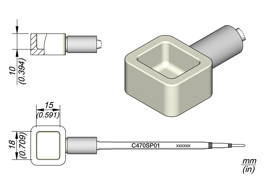 JBC Tools C470 - SP01, Solder Pot Cartridge 18 x 15 MTESolutions