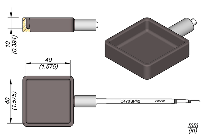 JBC Tools C470 - SP42, Solder Pot Cartridge 40 x 40 MTESolutions