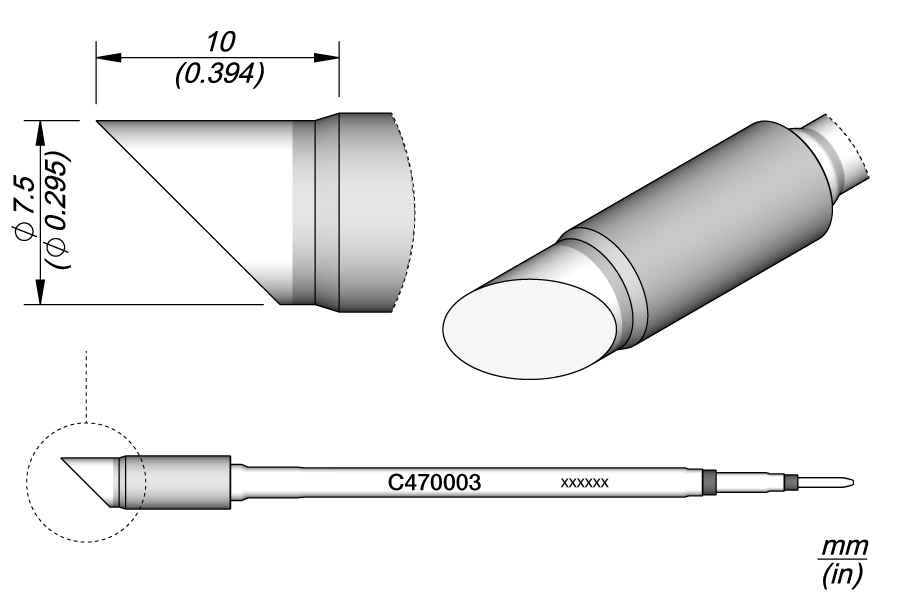 JBC Tools C470003, Cartridge Bevel Ø 7.5 MTESolutions