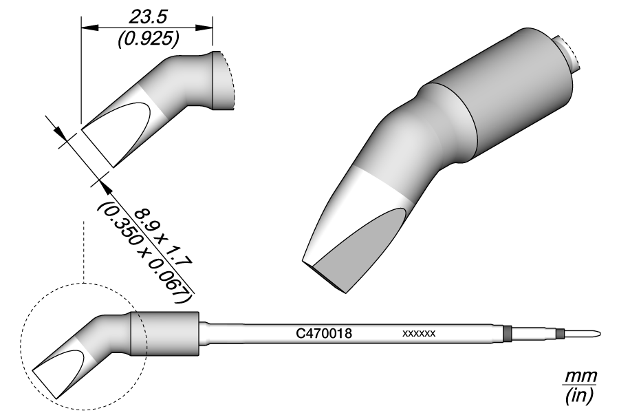 JBC Tools C470018, Chisel Bent 8.9 x 1.7 MTESolutions