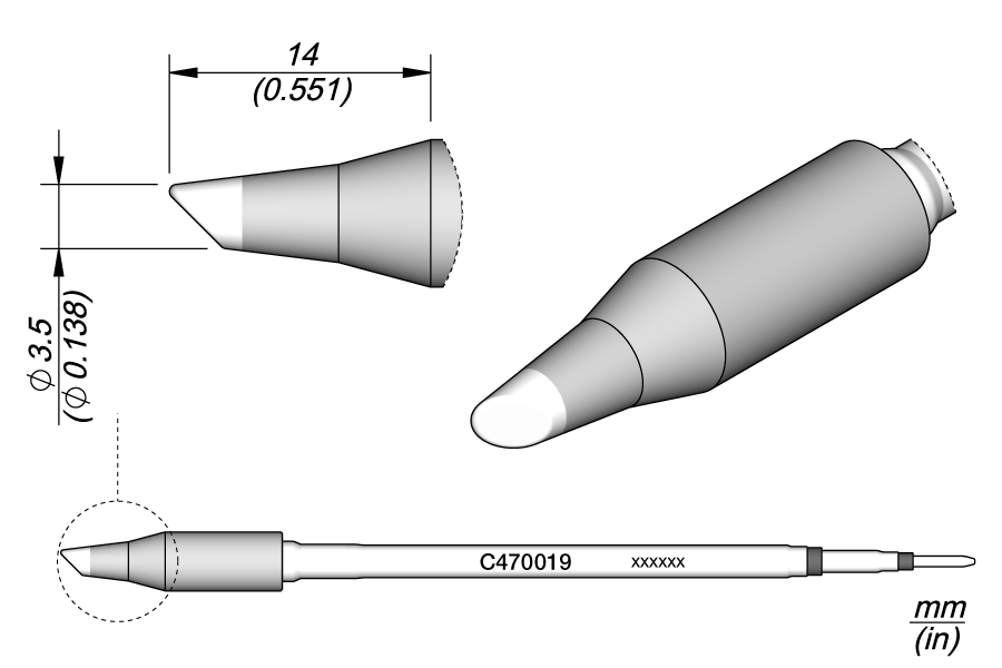 JBC Tools C470019, Cartridge Bevel Ø 3.5 MTESolutions