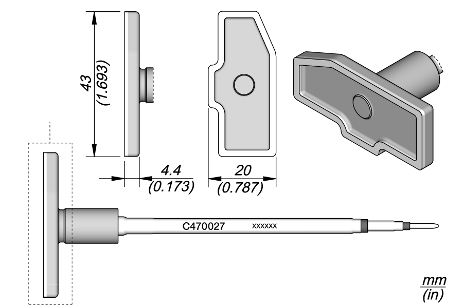 JBC Tools C470027, RF Shield Removal 43 x 20 MTESolutions