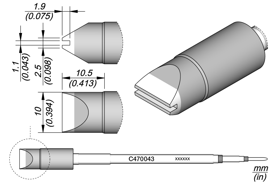 JBC Tools C470043, Drag 1.1 x 10 MTESolutions