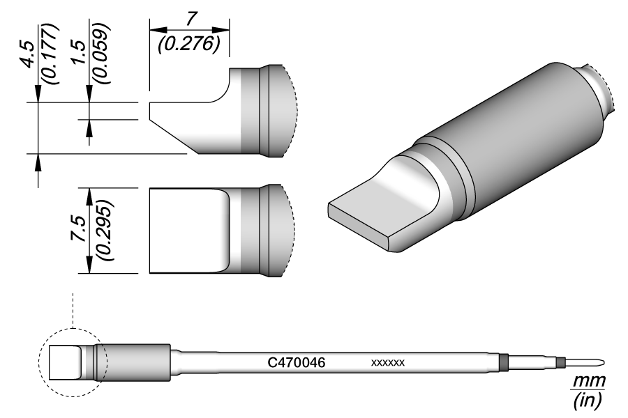 JBC Tools C470046, Cartridge Blade 7.5 MTESolutions