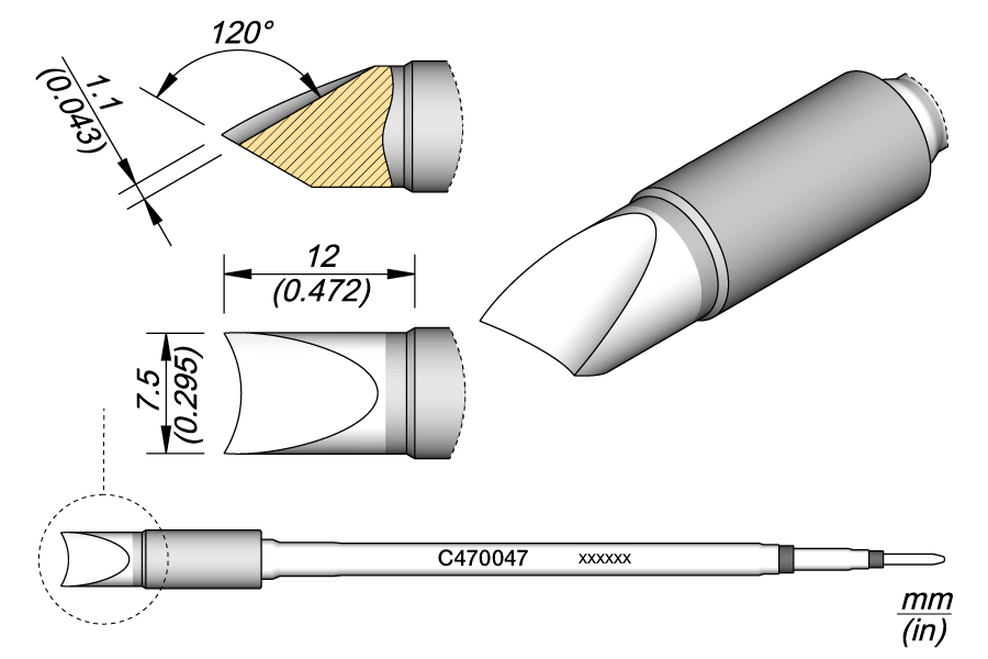 JBC Tools C470047, Cartridge Round Connector Ø 14 MTESolutions