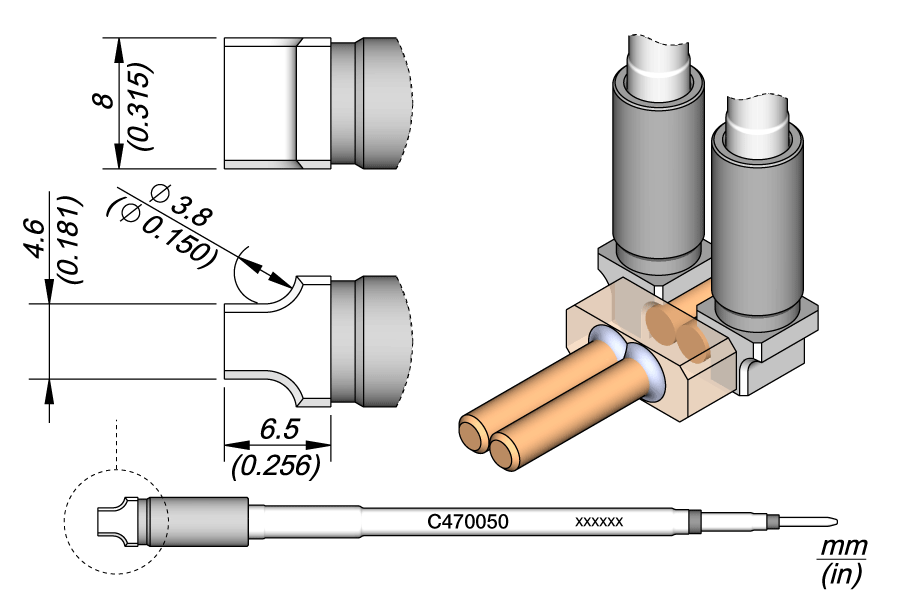 JBC Tools C470050, Cartridge Blade Ø 3.8 MTESolutions