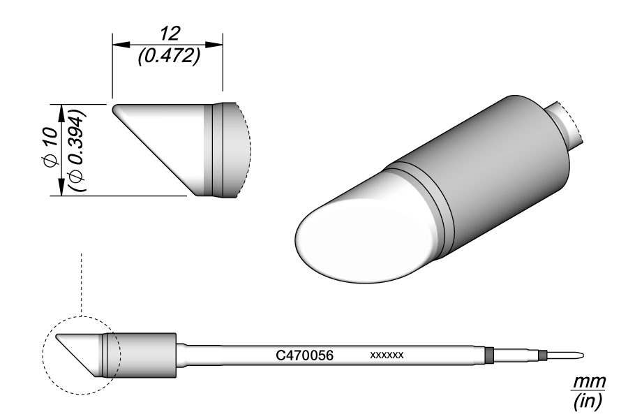 JBC Tools C470056, Cartridge Bevel Ø 10 MTESolutions