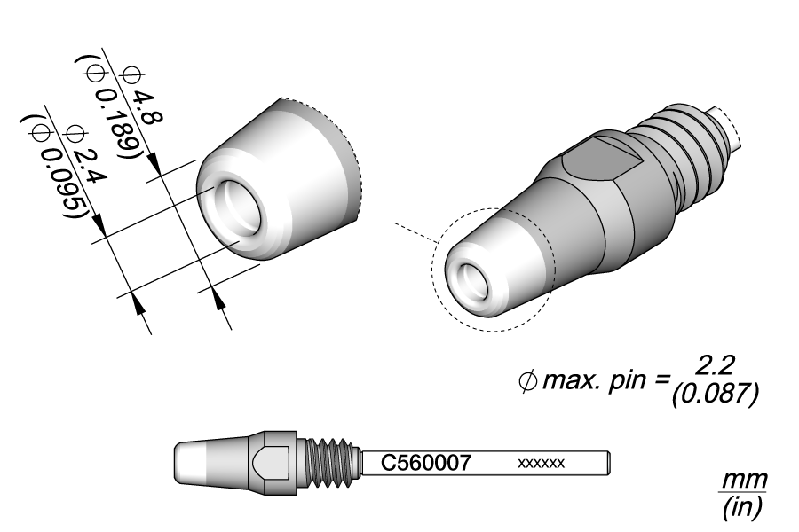 JBC Tools C560007, Through Hole Desoldering Ø 2.4 MTESolutions
