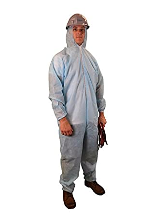 Keystone Heavy Duty Polypropylene Coverall, CVL-NW-HD-HE, Elastic Wrist, Elastic Ankles, Attached Hood,&nbsp; Zipper Front, 100% Latex Free, 25/Case