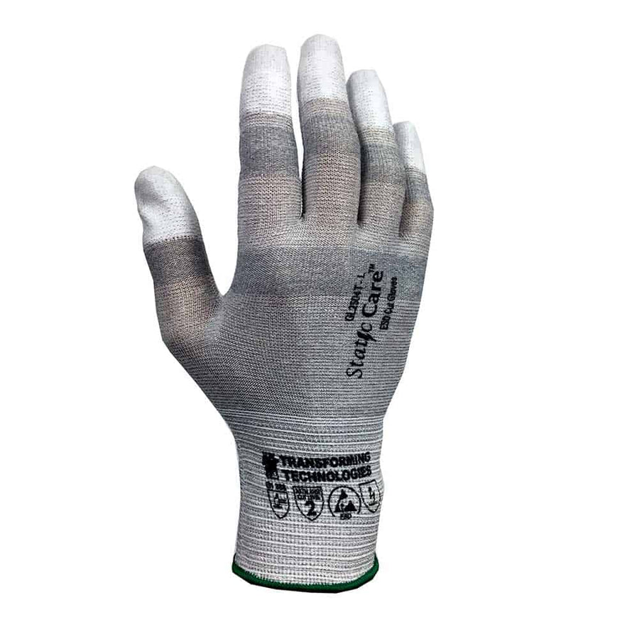 Transforming Technologies GL2502T ESD Cut Resistant Gloves, Finger Tip Coated, Small, Pack of 12 Pairs