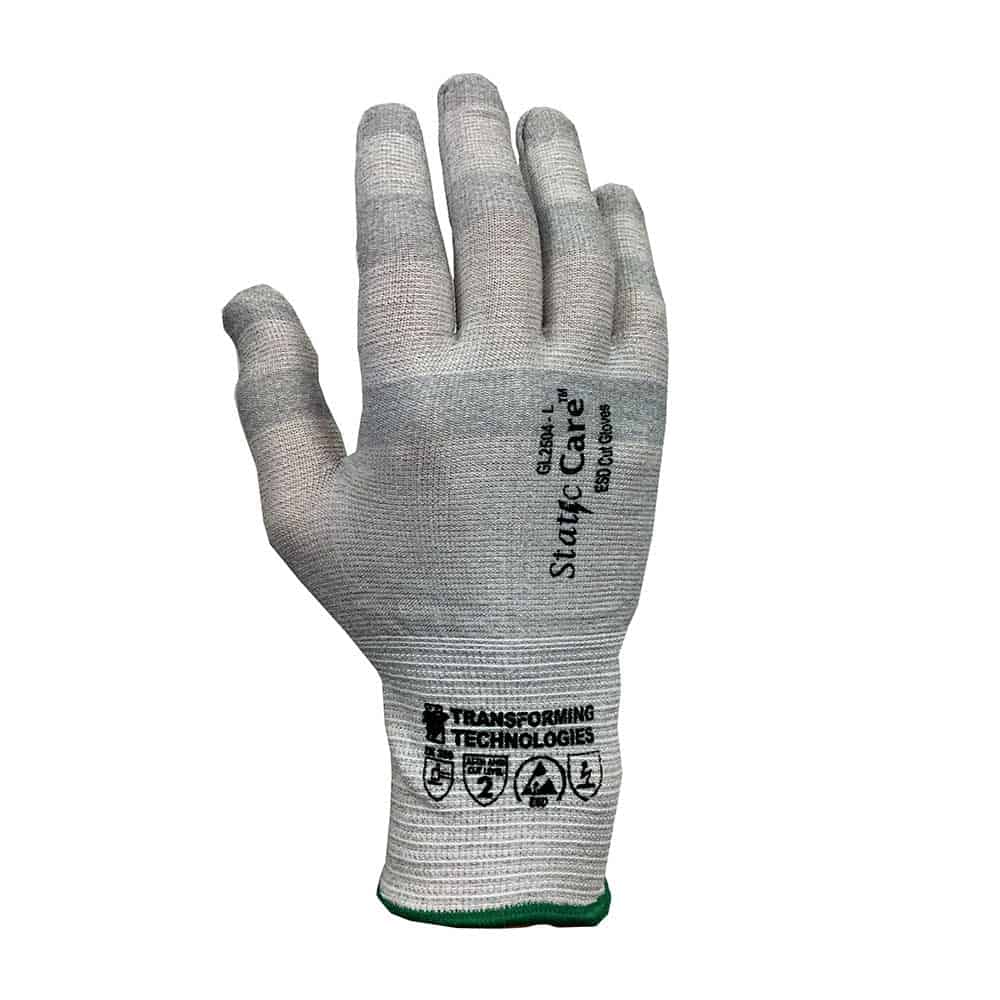 Transforming Technologies GL2504 ESD Cut Resistant Gloves, Plain, Large, Pack of 12 Pairs