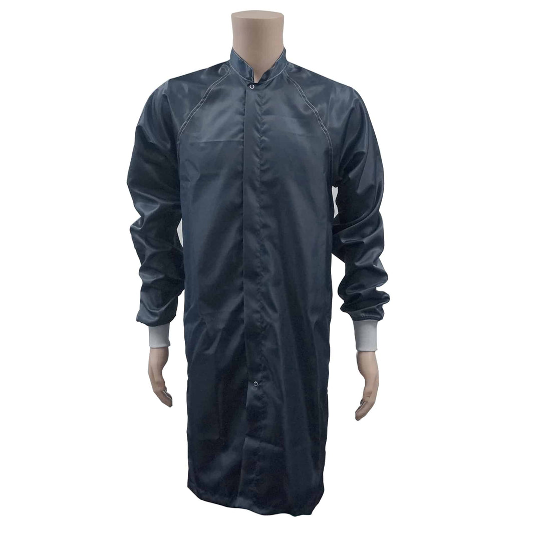 Transforming Technologies JLM6204NB ESD Cleanroom Frock, Navy Blue, Large