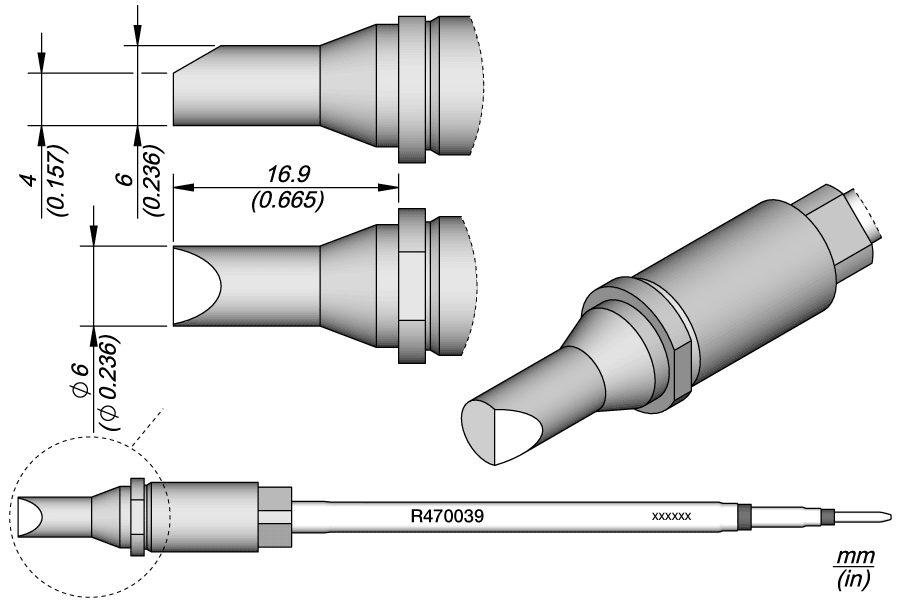 JBC Tools R470039, Cartridge Bevel Ø 6 MTESolutions