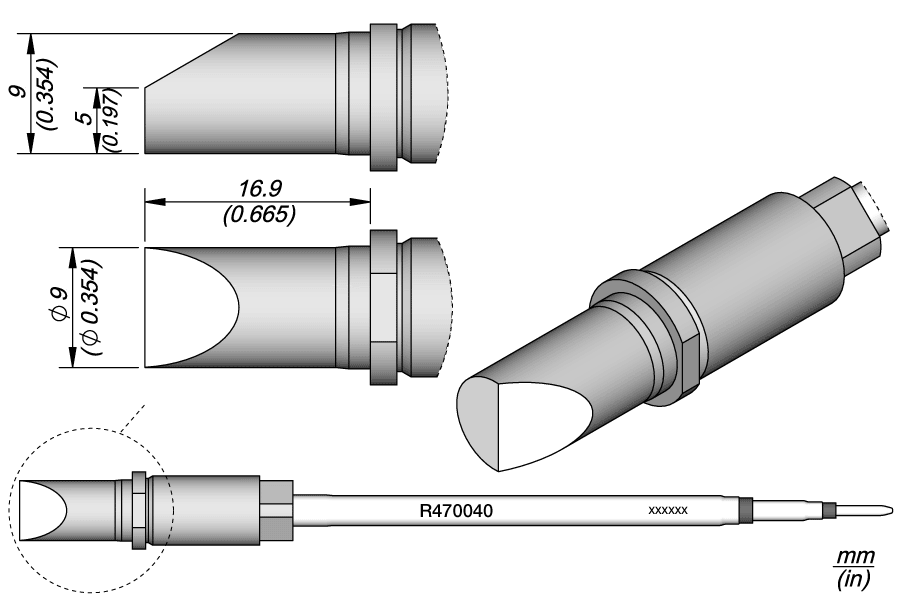 JBC Tools R470040, Cartridge Bevel Ø 9 MTESolutions