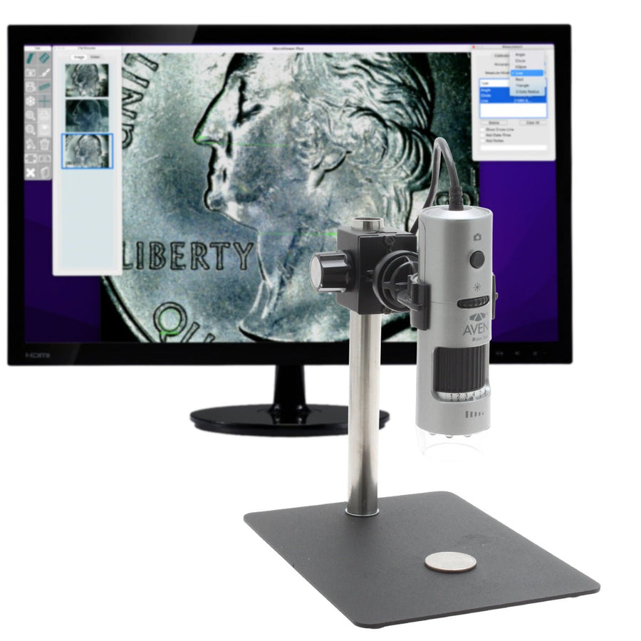 Aven Tools 26700-218 Mighty Scope V2 USB Digital Microscope, 10X–200X, 5 MP Aven Tools MTESolutions