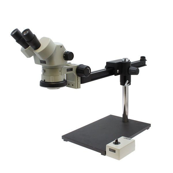 Aven Tools 26800B-373-1 SPZ-50 Binocular Microscope, 6.7x–50x, Ultra-Glide Stand & Integrated LED Ring Light Aven Tools MTESolutions