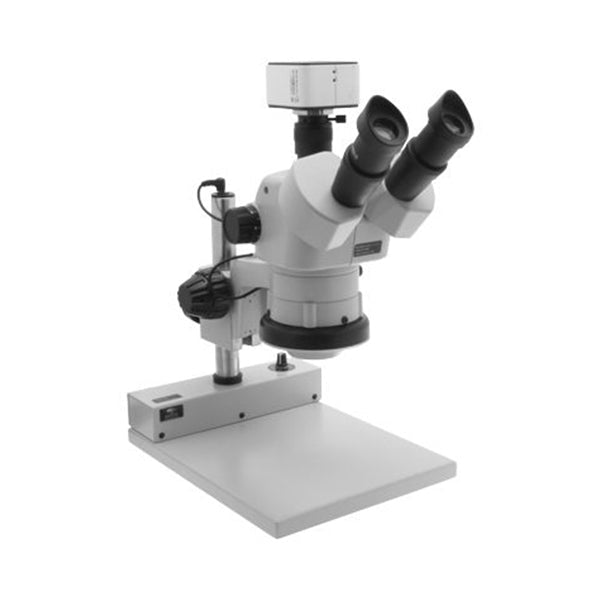 Aven Tools 26800B-383 SPZV-50 Trinocular Stereo Zoom Microscope, 6.7x–50x, with USB 3.0 6M Camera & PLED Stand Aven Tools MTESolutions