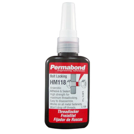 Permabond AA001180050B0101, HM118 Anaerobic Threadlocker, 50mL Bottle, Case of 10
