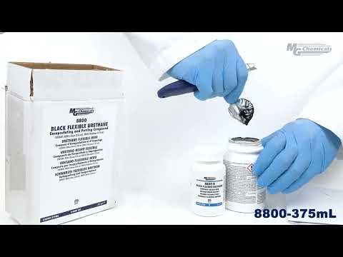 MG Chemicals 8800-60L, Black Flexible Urethane, 60L 3 Can Kit, Case of 1