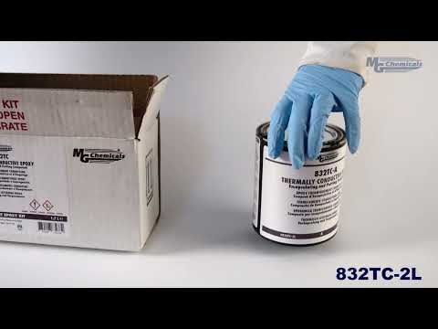 MG Chemicals 832TC-450ML, Thermally Conductive Epoxy, Black, 450ml 2 Bottle Kit, Case of 1 Kit