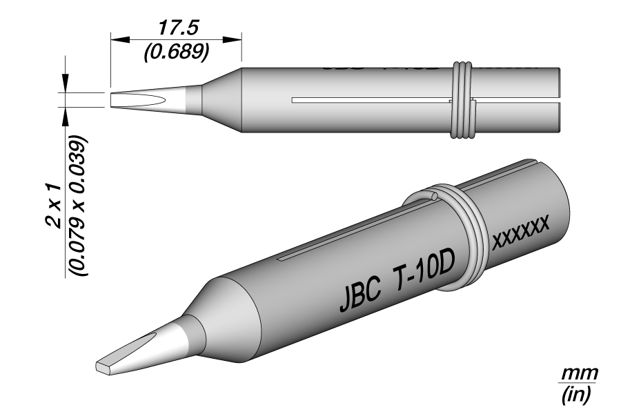 JBC Tools 0400705, T - 10D Long Life Soldering Tip MTESolutions