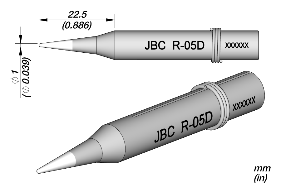 JBC Tools 0390401, R - 05D Long Life Soldering Tip MTESolutions
