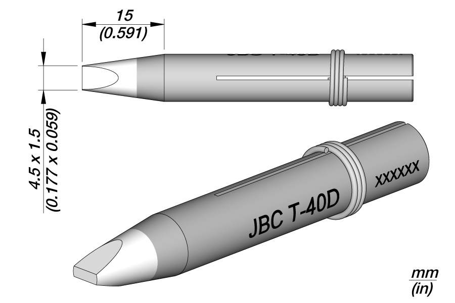JBC Tools 0300608, T - 40D Long Life Soldering Tip MTESolutions