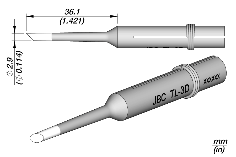 JBC Tools 0300806, TL - 3D Long Life Soldering Tip MTESolutions