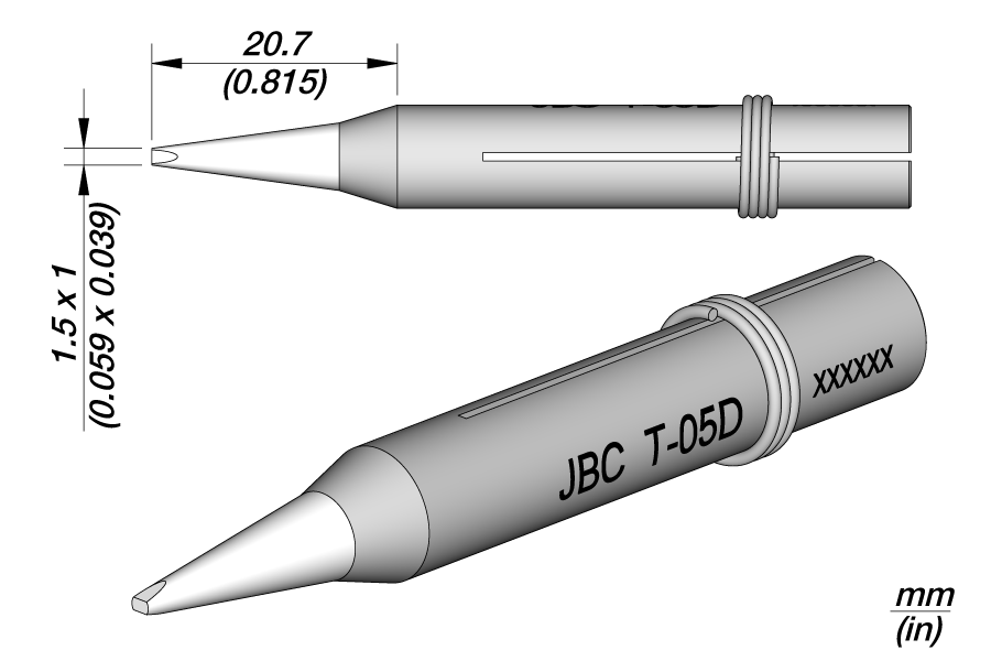 JBC Tools 0400804, T - 05D Long Life Soldering Tip MTESolutions