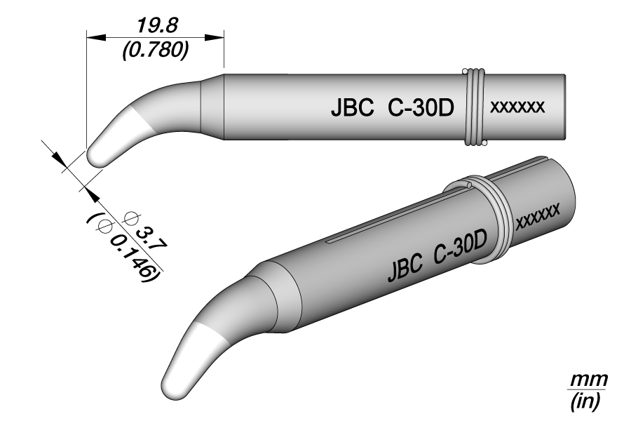 JBC Tools 0550608, C - 30D Long Life Soldering Tip MTESolutions