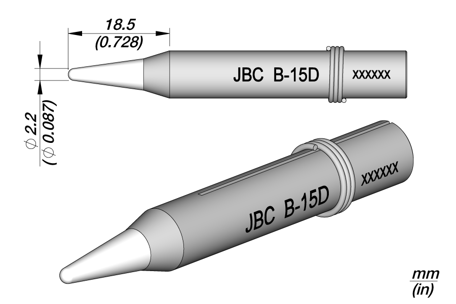 JBC Tools 0300400, B - 15D Long Life Soldering Tip MTESolutions